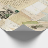 Frans kerstBriefkaart Collage Cadeaupapier (Hoek)