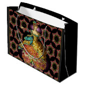 Frans kerstcadeau voor grote cadeaus groot cadeauzakje (Achterkant Gekanteld)