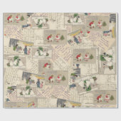 Frans kerstfeest Cadeaupapier (Vlak)