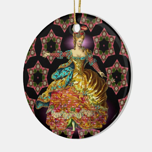 Frans kerstfeest keramisch ornament (Links)