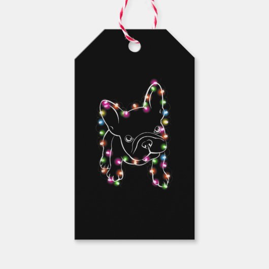 Frans kerstlicht cadeaulabel (Voorkant)