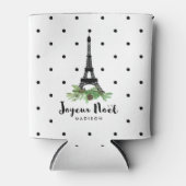 Frans Kerstmis Joyeux Noel met Eiffeltoren Blikjeskoeler (Voorkant)