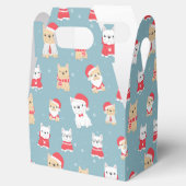 Frans kerstpatroon Bulldog Frenchie Bedankdoosjes (Geopend)