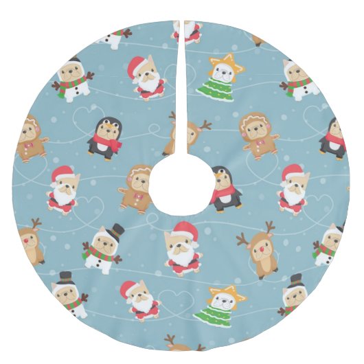 Frans kerstpatroonprins kerstboom rok (Voorkant)