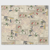  Frans kind 2 kerstpapier Cadeaupapier (Vlak)