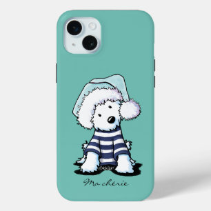 Frans KiniArt Kerstmis Westie Dog iPhone Case