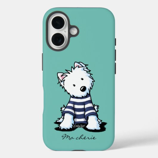 Frans KiniArt Westie Dog iPhone Case (Achterkant)