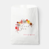 Frans kussed zoete bessen druiven bloemen bruiloft bedankzakje (Voorkant)