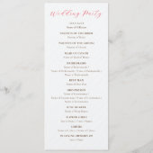 Frans kussed zoete bessen druiven bloemen bruiloft programma (Achterkant)