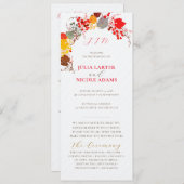 Frans kussed zoete bessen druiven bloemen bruiloft programma (Voorkant / Achterkant)