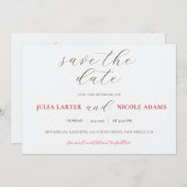 Frans kussed zoete bessen druiven bloemen bruiloft save the date (Voorkant / Achterkant)