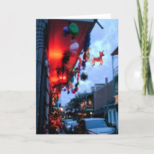 Frans kwartier bij de kerstvistestraat Studio Feestdagen Kaart