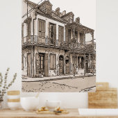  Frans kwartier, New Orleans Poster (Keuken)