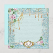 Frans Lace Tassels & Script Writing Kaart (Voorkant / Achterkant)