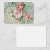 Frans Land Antiek Kool Rozen Notitiekaartje (Voorkant / Achterkant)