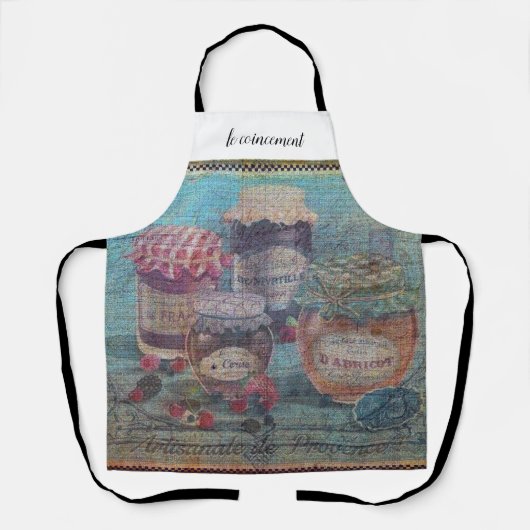  Frans land behoudt Jams Jars Custom Schort (Voorkant)