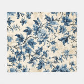 Frans land blauw toilet fleece deken (Voorkant (Horizontaal))