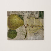 Frans land botanische illustratie  peer legpuzzel (Horizontaal)