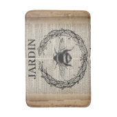 frans land botanische  koningin bijen badmat (Voorkant Verticaal)