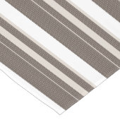 Frans land bruine strepen lange tafelloper (Hoek)