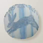 Frans Land Bunny Rabbit Rond Kussen (Voorkant)