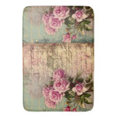 Frans land chic, shabby chic, roze rozen, flora badmat (Voorkant Verticaal)