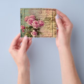 Frans land chic, shabby chic, roze rozen, flora flyer (Hand)