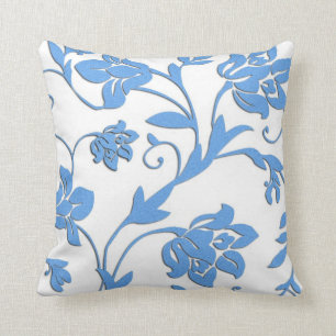 Frans Land Cornflower Blue Pattern MoJo Pillow Kussen
