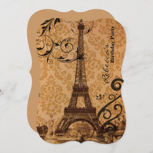 frans land eiffel tower parijs - verjaardag kaart (Voorkant / Achterkant)