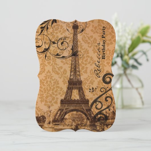 frans land eiffel tower parijs - verjaardag kaart (Staand voorkant)