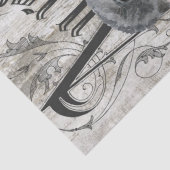 Frans Land Floral Gray Bunny Tissuepapier (Detail)