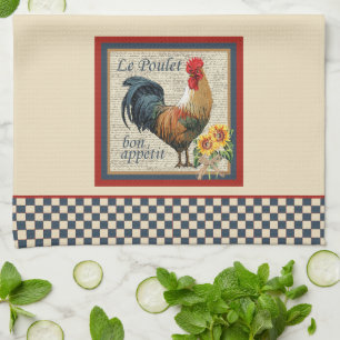 Frans Land Kitchen Blue Rooster Theedoek