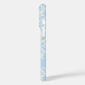 Frans Land Licht Blauwe Floral Aangepast Case-Mate iPhone Case (Achterkant / Links)