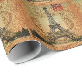 frans land moderne parijs eiffeltoren cadeaupapier (Rol Hoek)