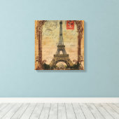 frans land moderne  parijs eiffeltoren canvas afdruk (Insitu (Houten vloer))