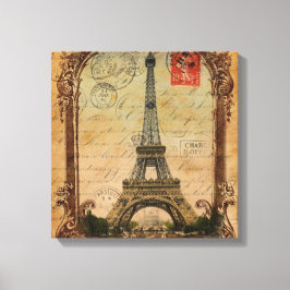 frans land moderne  parijs eiffeltoren canvas afdruk