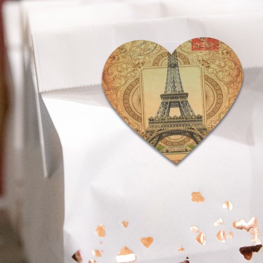 frans land moderne parijs eiffeltoren hart sticker
