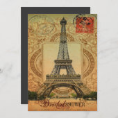 frans land moderne parijs eiffeltoren kaart (Voorkant / Achterkant)