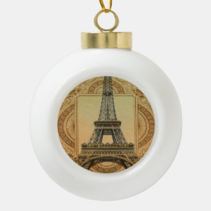 frans land moderne  parijs eiffeltoren keramische bal ornament