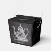 frans land paris tea partij chalkboard teapot bedankdoosjes (Voorkant Zijde)