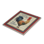 Frans land Rooster Bon Appetit Tegeltje (Zijkant)