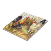  Frans land Rooster Hen Ceramic Tile Tegeltje (Zijkant)
