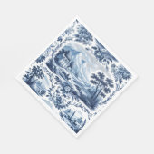 Frans landelijk blauw toile servet (Hoek)