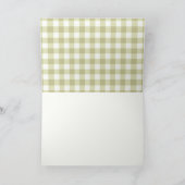 Frans landelijk weide gingham - saliegroen geruit. aankondiging (Binnen)