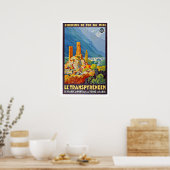  Frans Le Transpyrénéen Travel Poster (Keuken)