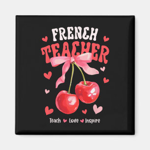Frans lerares geeft liefde inspireert kersen Coque Magneet