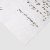 Frans Letter Botanical Gardens Script Tissuepapier (Detail)