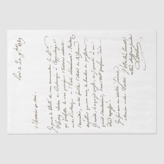 Frans Letter Botanical Gardens Script Tissuepapier (Voorkant)