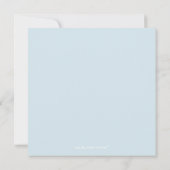  Frans Light Blue Damask Baby shower Tea Kaart (Achterkant)