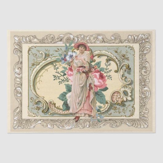 Frans Lijst ventilator Roos verkoper Tissuepapier (Voorkant)